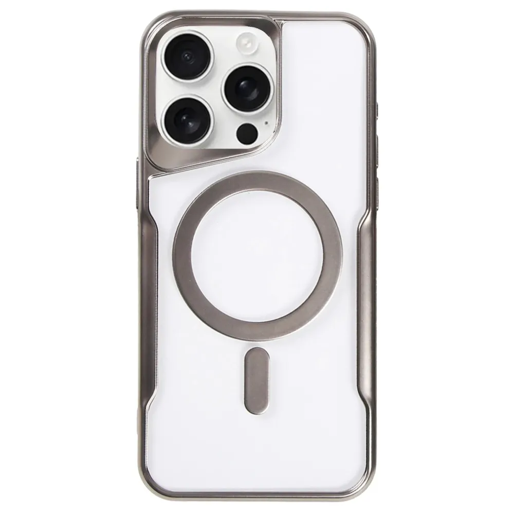 Newface Iphone 16 Pro Max Kılıf Boyi Magsafe Silikon Kapak - Titan Gri