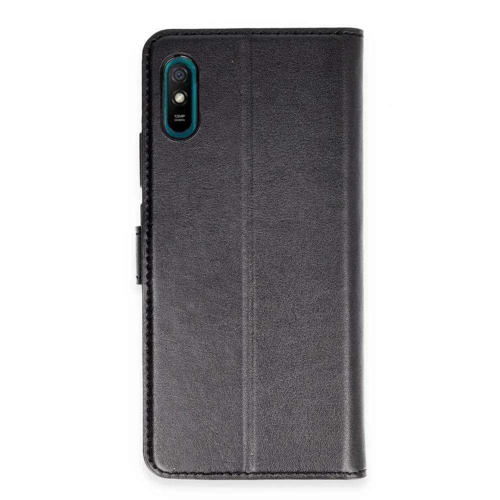 Newface Xiaomi Redmi 9A Kılıf Trend S Plus Kapaklı Kılıf - Siyah