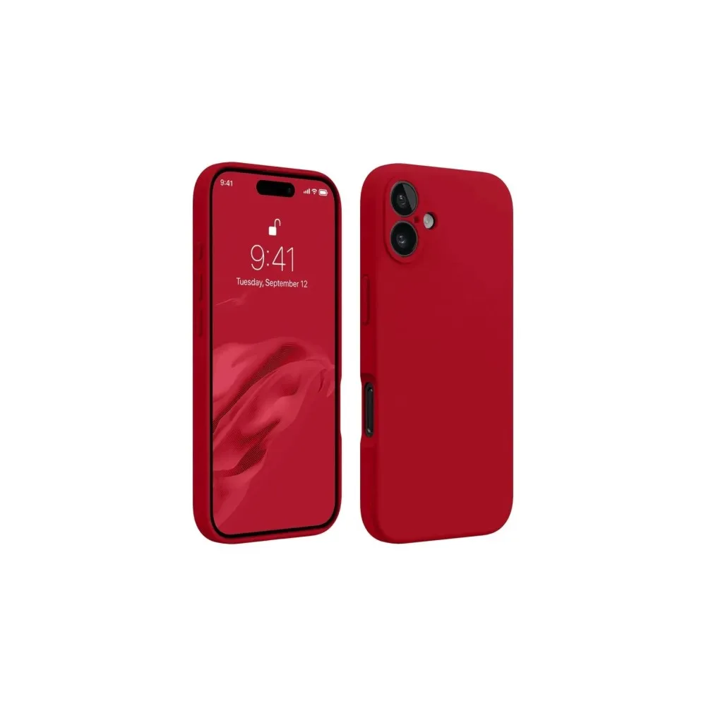 Newface Iphone 16 Kılıf First Silikon - Kırmızı