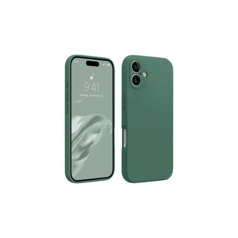 Newface Iphone 16 Kılıf First Silikon - Koyu Yeşil