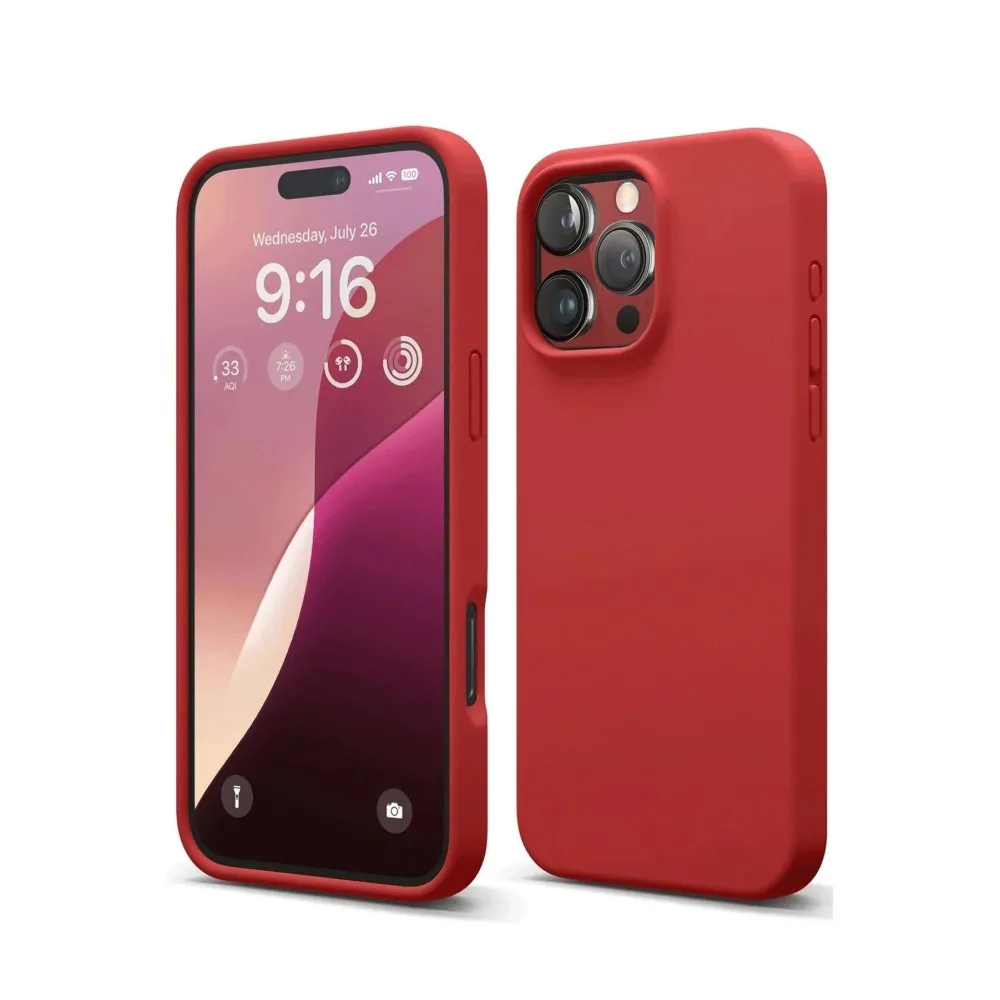 Newface Iphone 16 Pro Kılıf First Silikon - Kırmızı