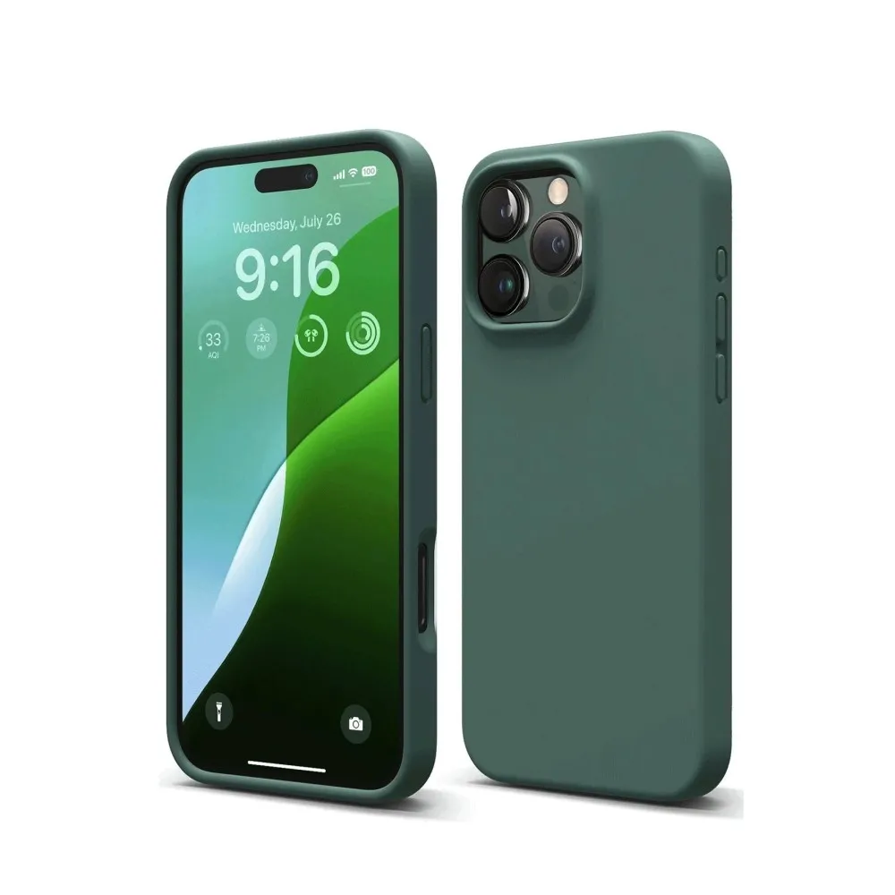 Newface Iphone 16 Pro Kılıf First Silikon - Koyu Yeşil