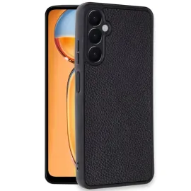 Newface Samsung Galaxy S24 Fe Kılıf Aras Deri Kapak - Siyah