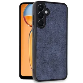 Newface Samsung Galaxy S24 FE Kılıf Aras Deri Kapak - Lacivert