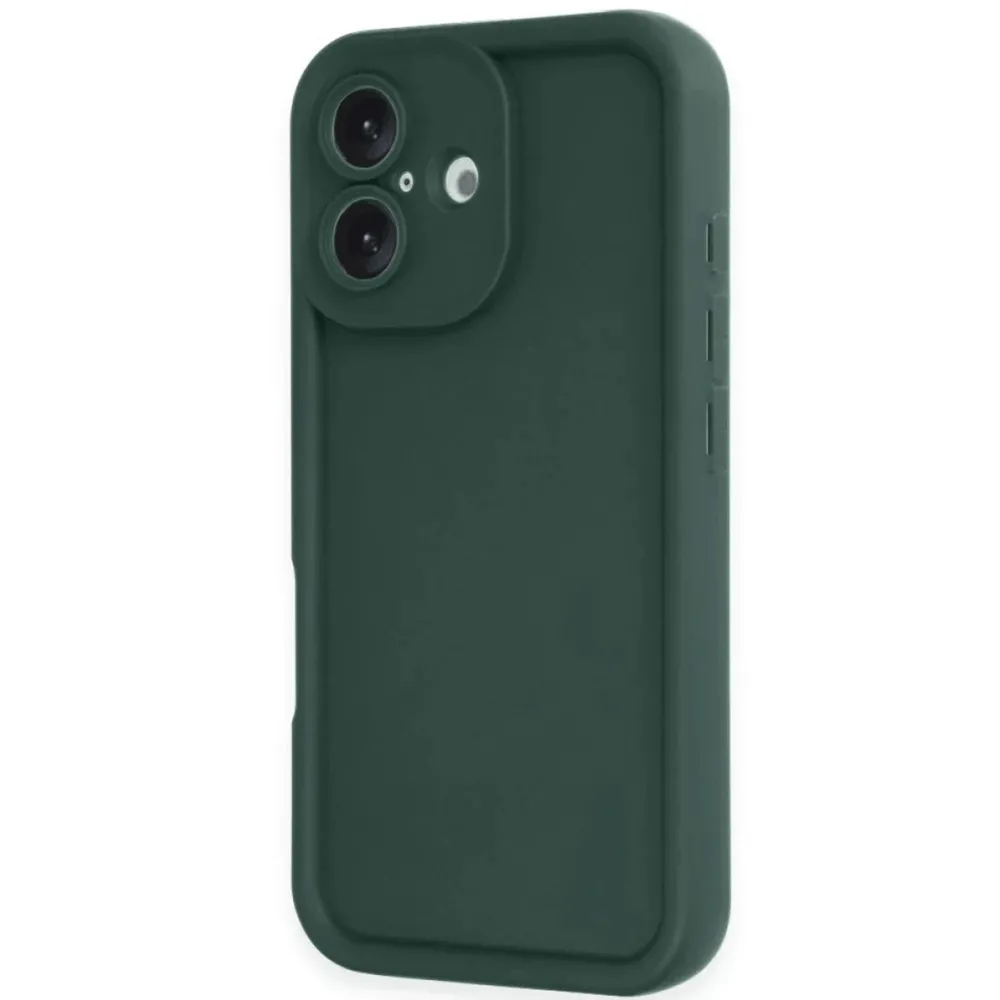 Newface Iphone 16 Kılıf Viera Silikon - Koyu Yeşil