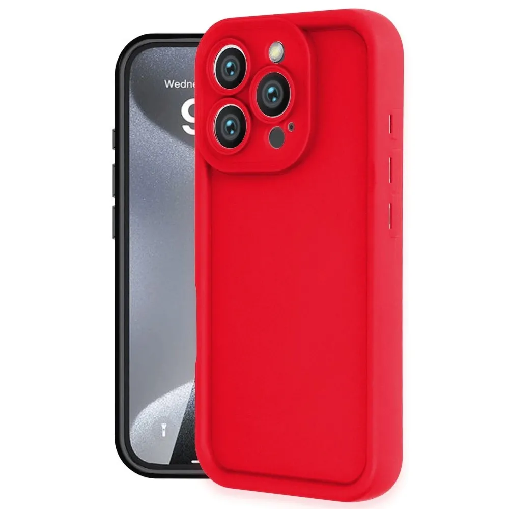 Newface Iphone 16 Pro Kılıf Viera Silikon - Kırmızı