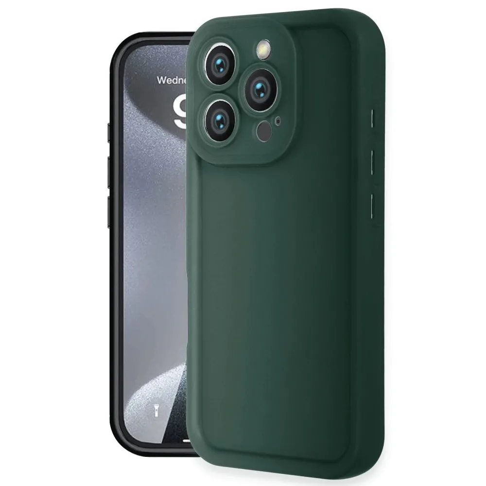 Newface Iphone 16 Pro Max Kılıf Viera Silikon - Koyu Yeşil