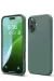 Newface Iphone 16 Kılıf Nano Içi Kadife Silikon - Koyu Yeşil