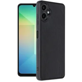 Newface Samsung Galaxy A06 Kılıf Aras Deri Kapak - Siyah