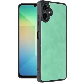 Newface Samsung Galaxy A06 Kılıf Aras Deri Kapak - Koyu Yeşil