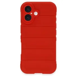 Newface Iphone 16 Kılıf Optimum Silikon - Kırmızı
