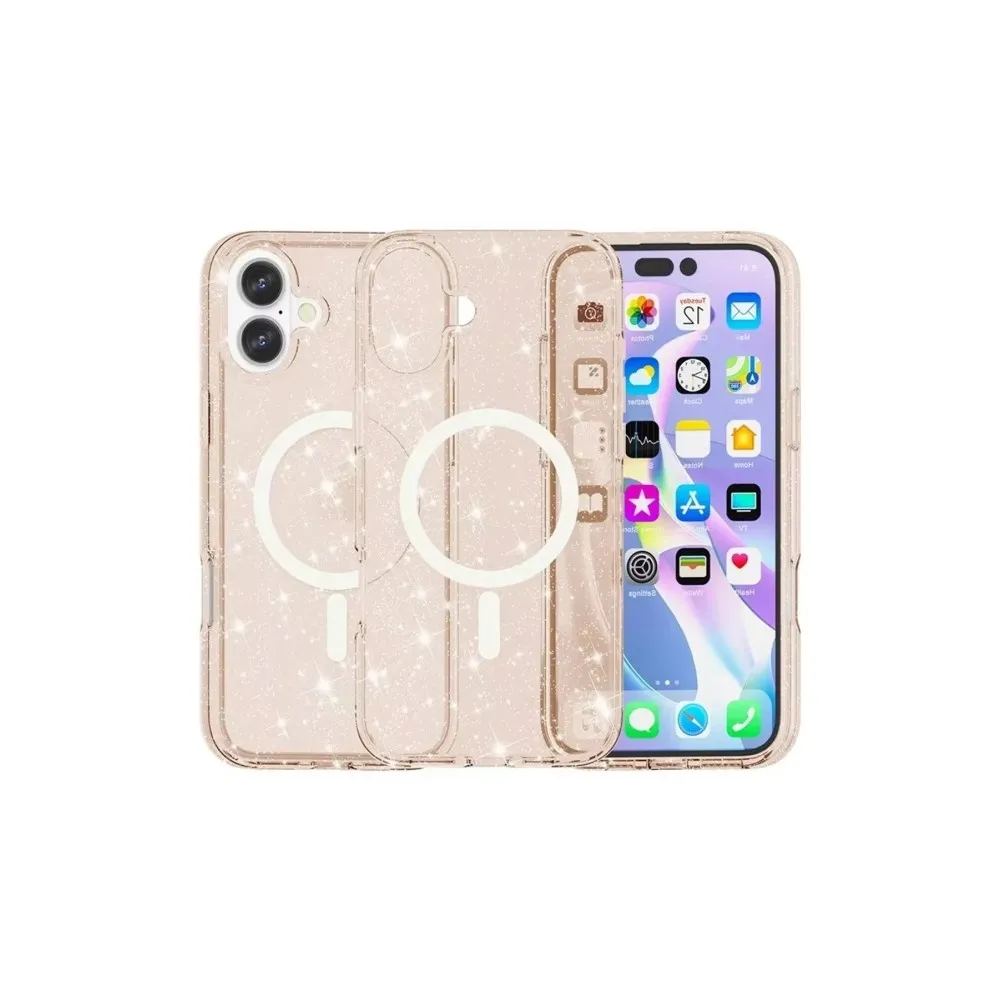 Newface Iphone 16 Plus Kılıf Glow Magsafe Kapak - Turuncu