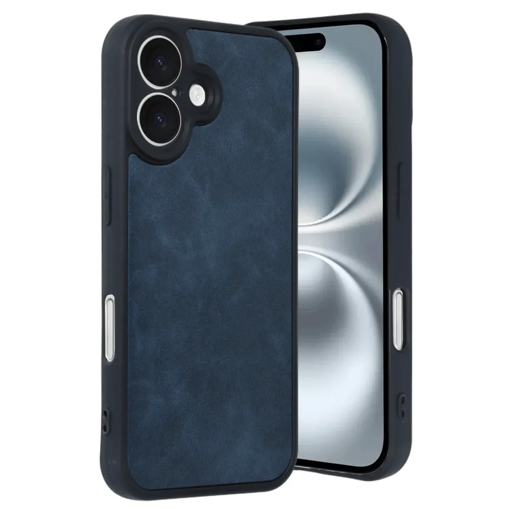 Newface Iphone 16 Kılıf Aras Deri Kapak - Lacivert