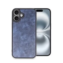 Newface Iphone 16 Plus Kılıf Aras Deri Kapak - Lacivert