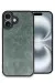 Newface Iphone 16 Plus Kılıf Aras Deri Kapak - Koyu Yeşil