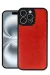 Newface Iphone 16 Pro Kılıf Aras Deri Kapak - Kırmızı