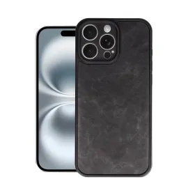 Newface Iphone 16 Pro Max Kılıf Aras Deri Kapak - Siyah