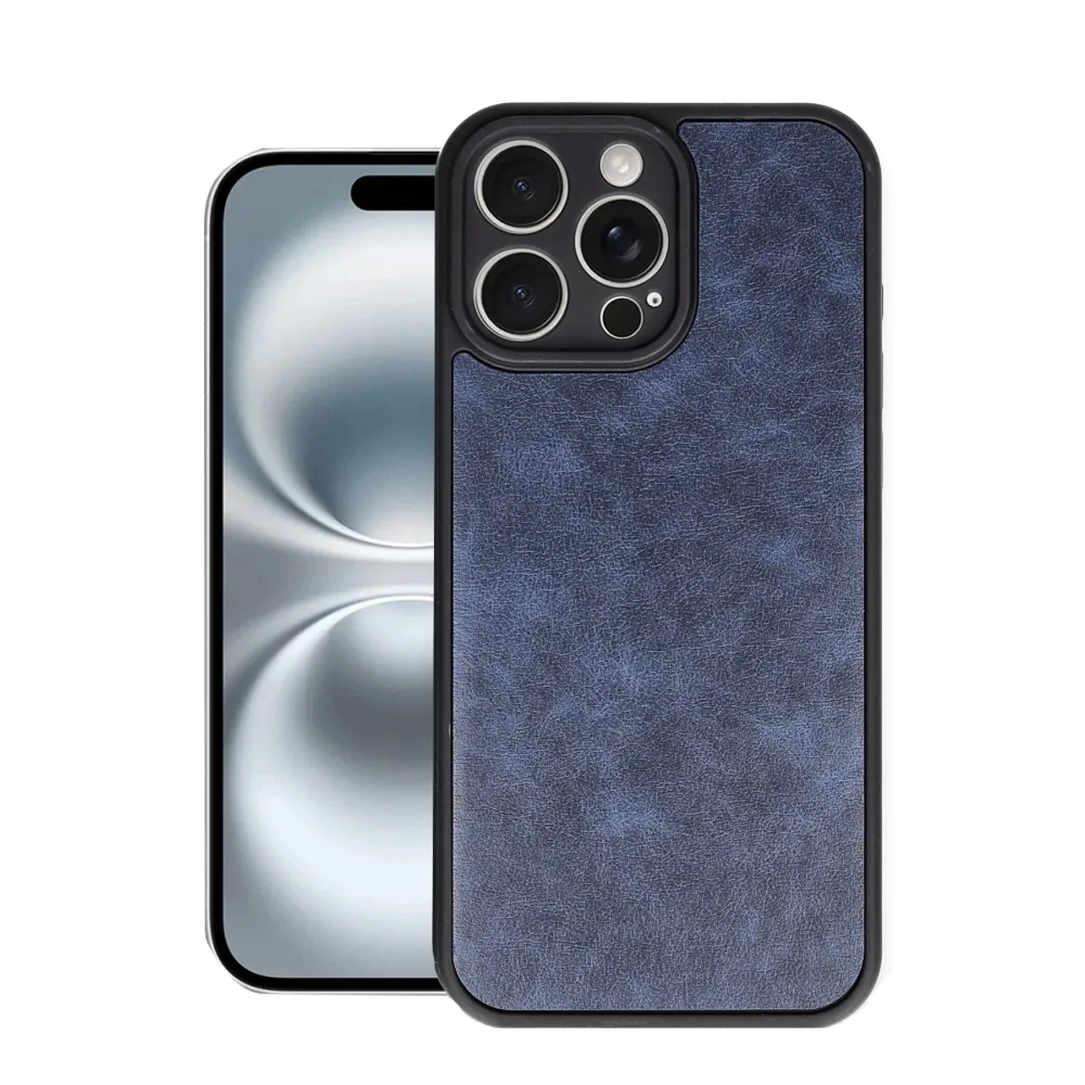 Newface Iphone 16 Pro Max Kılıf Aras Deri Kapak - Lacivert