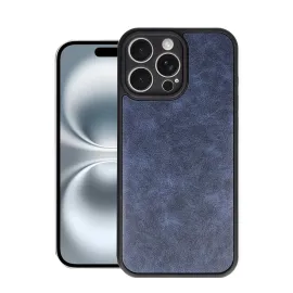 Newface Iphone 16 Pro Max Kılıf Aras Deri Kapak - Lacivert