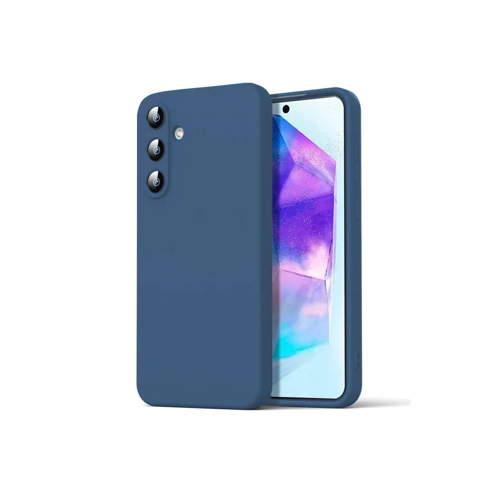 Newface Samsung Galaxy A16 5G Kılıf Nano Içi Kadife Silikon - Lacivert