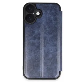 Newface Iphone 16 Plus Kılıf Flip Cover - Lacivert