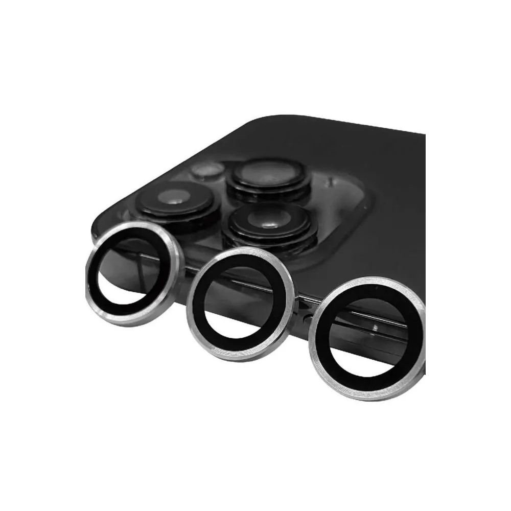 Newface Iphone 15 Pro Max Raze Metal Kamera Lens - Gümüş