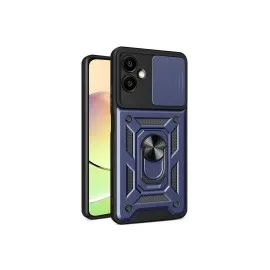 Newface Samsung Galaxy A06 Kılıf Pars Lens Yüzüklü Silikon - Lacivert