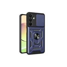 Newface Samsung Galaxy A16 5G Kılıf Pars Lens Yüzüklü Silikon - Lacivert
