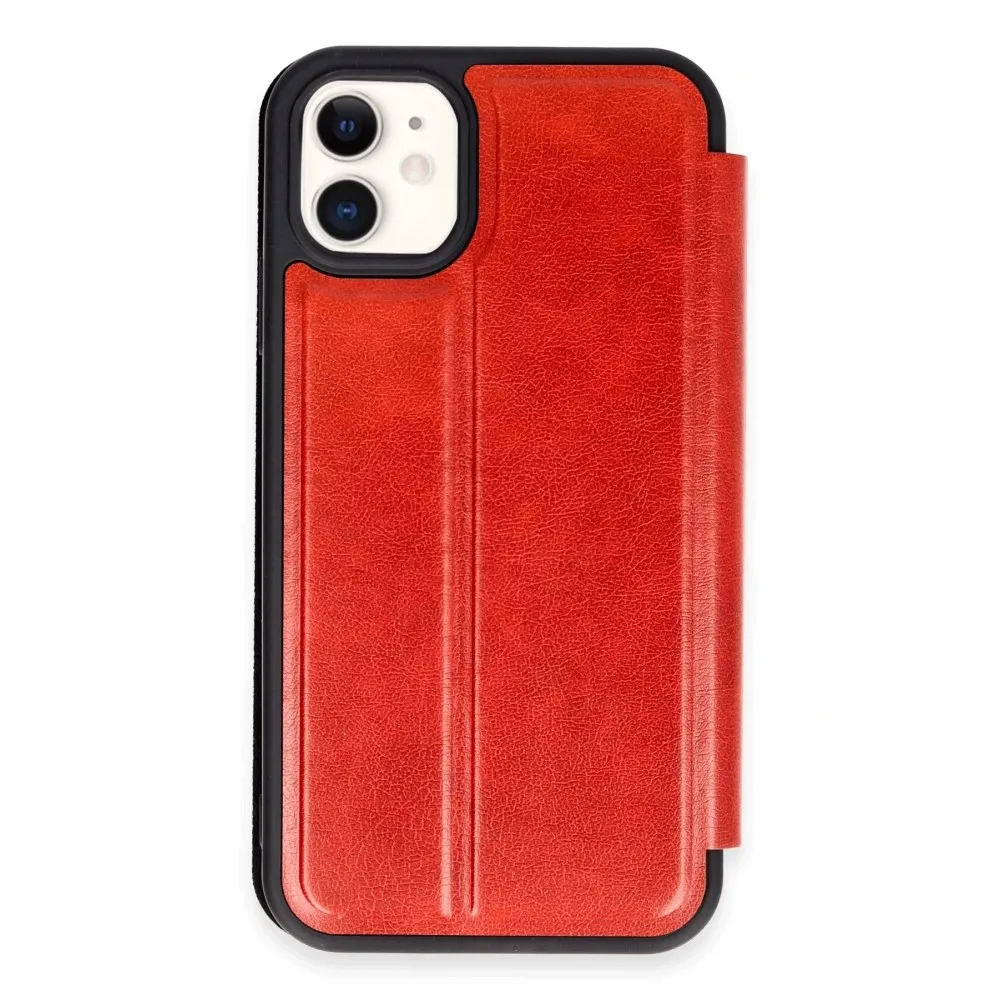 Newface Iphone 11 Kılıf Flip Cover - Kırmızı