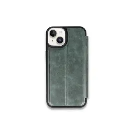 Newface iPhone 15 Kılıf Flip Cover - Koyu Yeşil