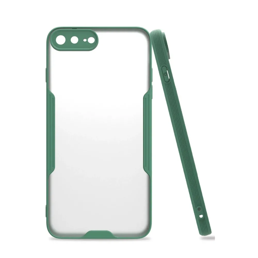 Newface Iphone 7 Plus Kılıf Platin Silikon - Yeşil