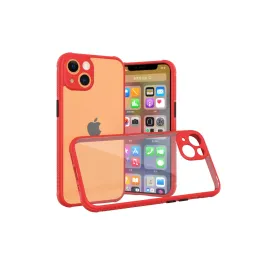 Newface Iphone 13 Mini Kılıf Miami Şeffaf Silikon - Kırmızı