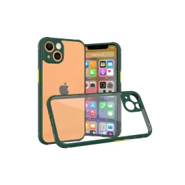 Newface Iphone 13 Mini Kılıf Miami Şeffaf Silikon - Koyu Yeşil