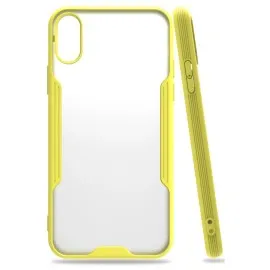 Newface Iphone X Kılıf Platin Silikon - Sarı