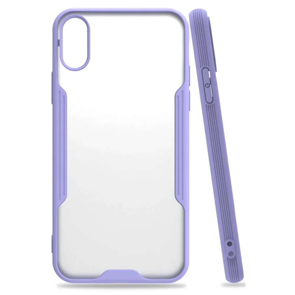 Newface Iphone X Kılıf Platin Silikon - Lila