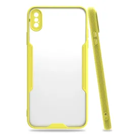 Newface Iphone Xs Max Kılıf Platin Silikon - Sarı