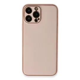 Newface Iphone 13 Pro Kılıf Coco Deri Silikon Kapak - Pembe