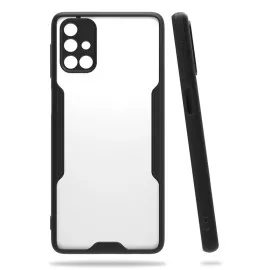 Newface Samsung Galaxy M31S Kılıf Platin Silikon - Siyah