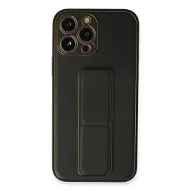 Newface Iphone 13 Pro Max Kılıf Coco Deri Standlı Kapak - Siyah