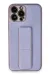 Newface Iphone 13 Pro Kılıf Coco Deri Standlı Kapak - Lila