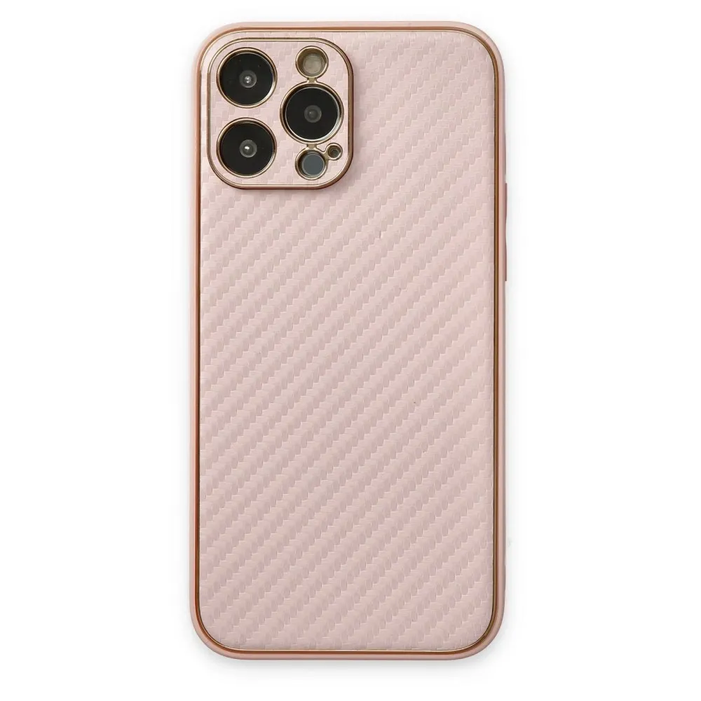 Newface Iphone 13 Pro Kılıf Coco Karbon Silikon - Pembe