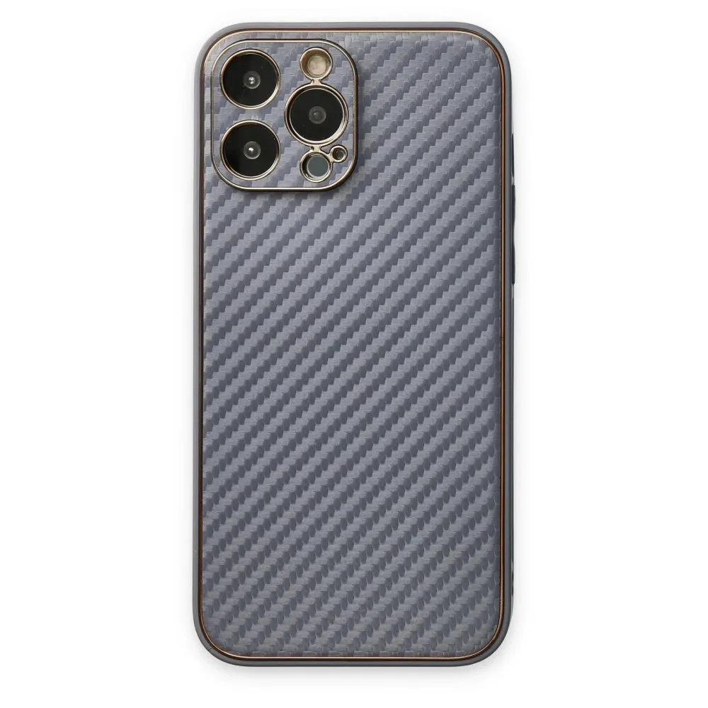 Newface Iphone 13 Pro Kılıf Coco Karbon Silikon - Gri