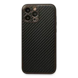 Newface Iphone 13 Pro Max Kılıf Coco Karbon Silikon - Siyah