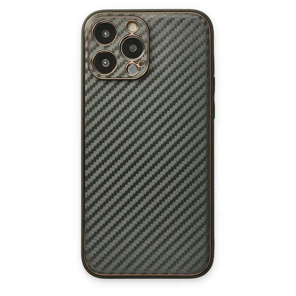 Newface Iphone 13 Pro Max Kılıf Coco Karbon Silikon - Füme