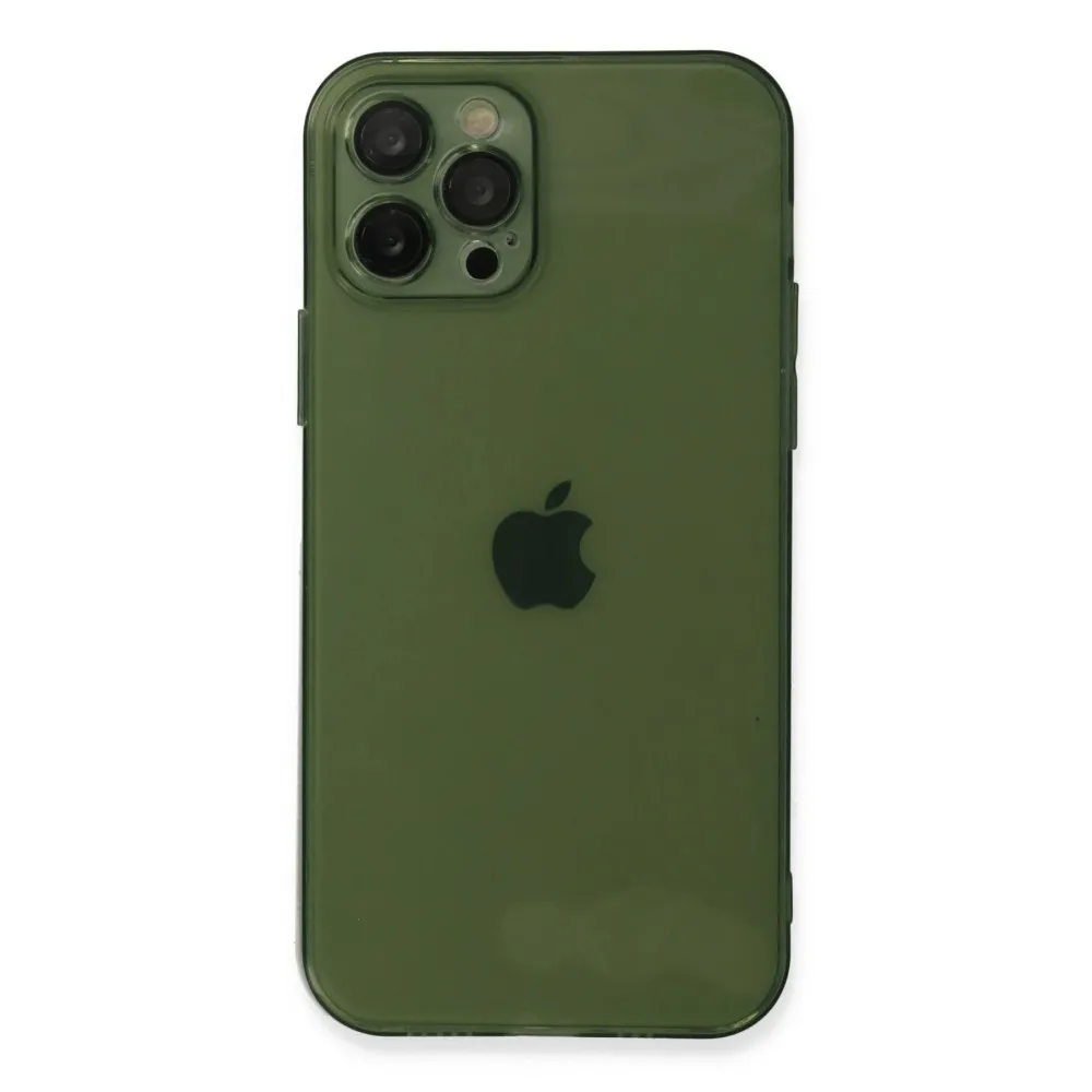 Newface Iphone 12 Pro Kılıf Fly Lens Silikon - Yeşil
