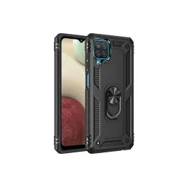 Newface Samsung Galaxy A22 Kılıf Sofya Yüzüklü Silikon Kapak - Siyah