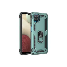 Newface Samsung Galaxy A22 Kılıf Sofya Yüzüklü Silikon Kapak - Yeşil