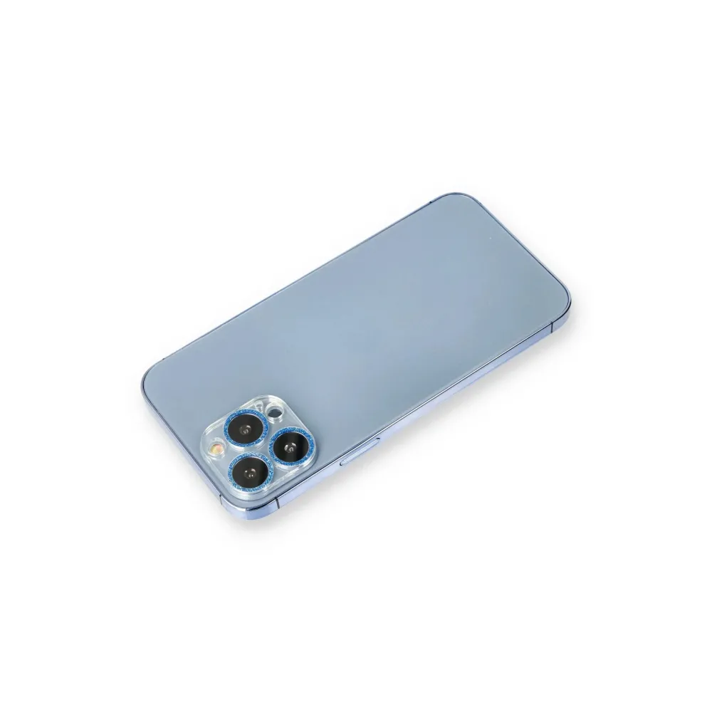 Newface Iphone 13 Pro Max Shine Kamera Lens Koruma Cam - Mavi