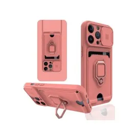 Newface Iphone 13 Pro Kılıf Zuma Kartvizitli Yüzüklü Silikon - Pembe