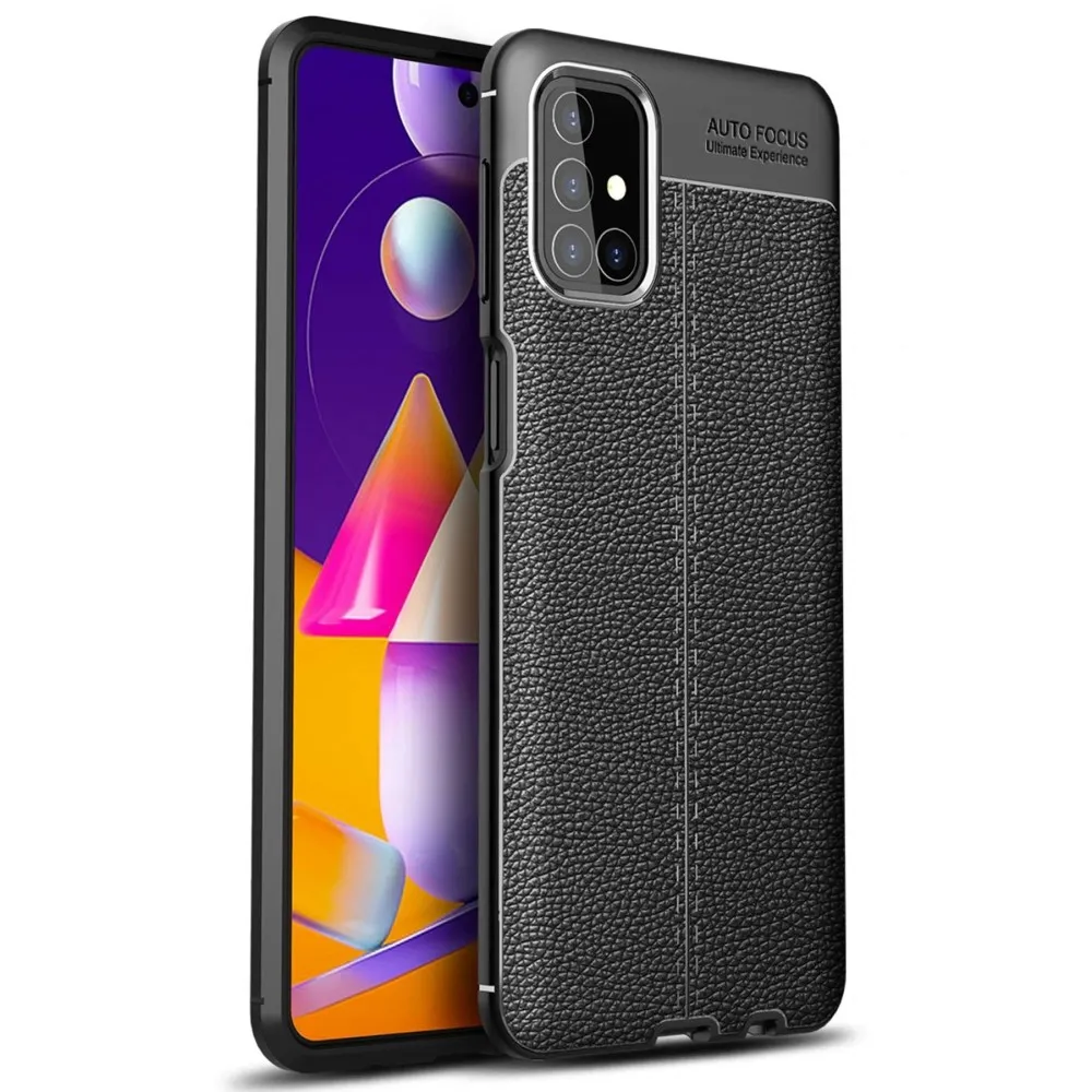 Newface Samsung Galaxy M31S Kılıf Auto Focus Kapak - Siyah